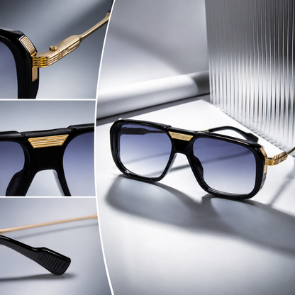Ocnik Black & Gold Statement Sunglasses