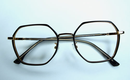 Ocnik Elegant Geometric Metal Eyeglass Frame for Women