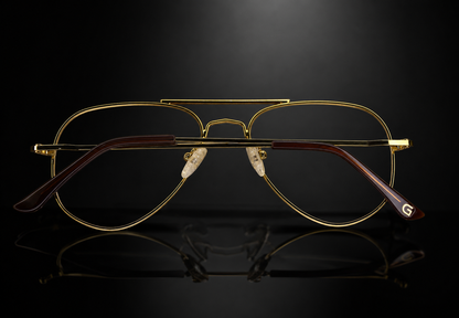 OCNIK Gold Aviator Metal  Lightweight Comfort & Premium Turban-Friendly Frame