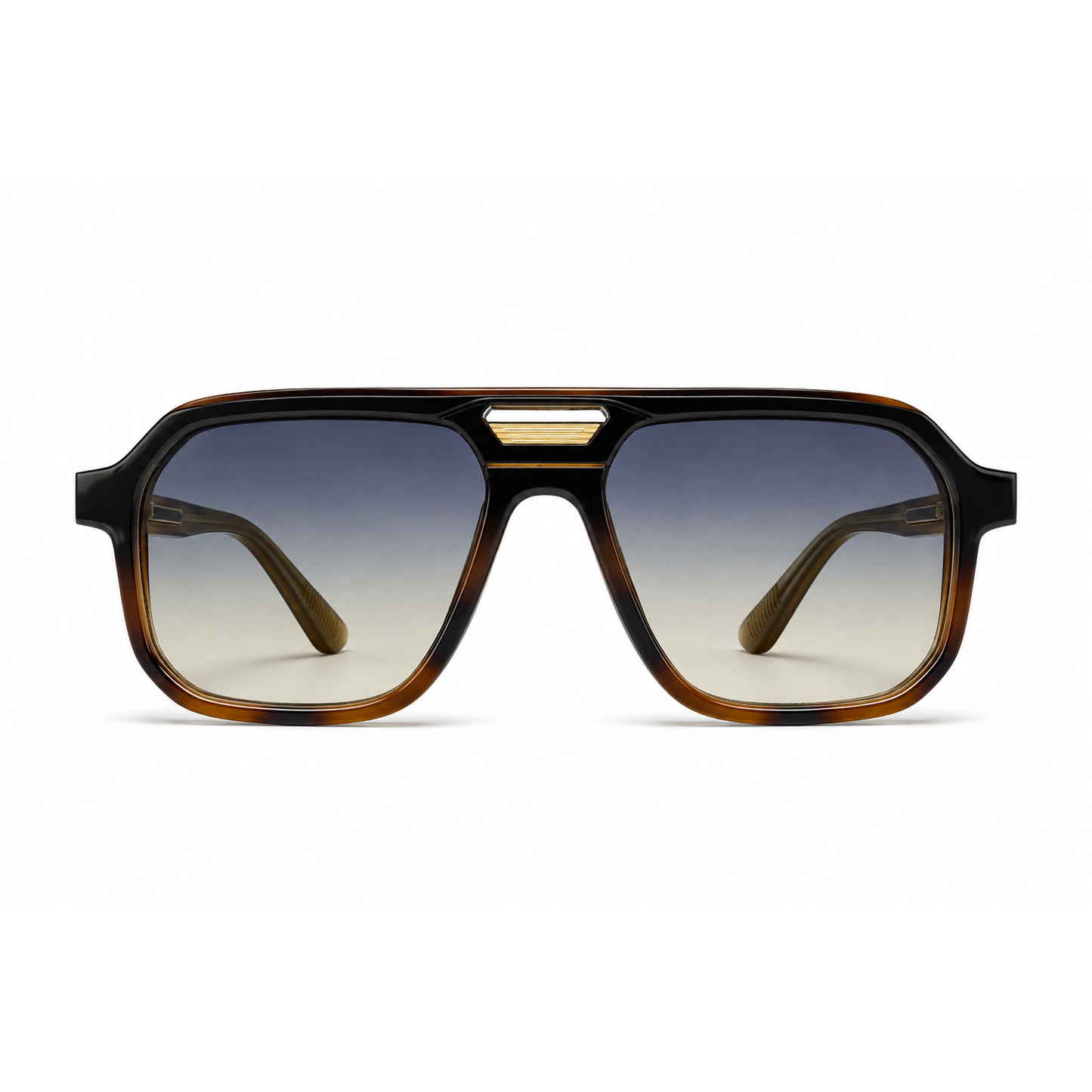 Ocnik Black & Tortoise Gradient Square Sunglasses
