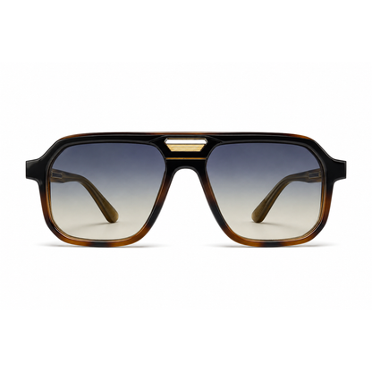 Ocnik Black & Tortoise Gradient Square Sunglasses