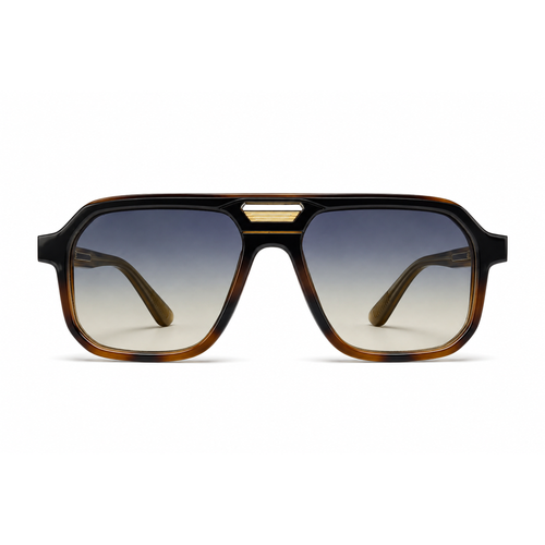 Ocnik Black & Tortoise Gradient Square Sunglasses