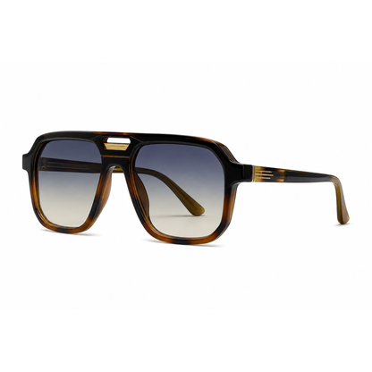 Ocnik Black & Tortoise Gradient Square Sunglasses