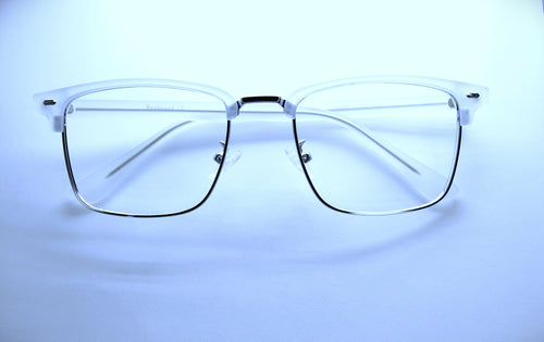 OCNIK PREMIUM WHITE BROWLINE  FRAME