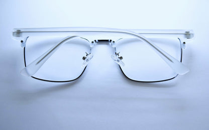 OCNIK PREMIUM WHITE BROWLINE  FRAME