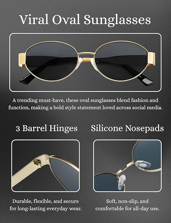 OCNIK Royale Gold Oval Sunglasses
