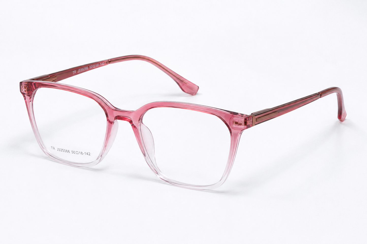 OCNIK Premium Blush Pink Transparent Square Eyeglasses